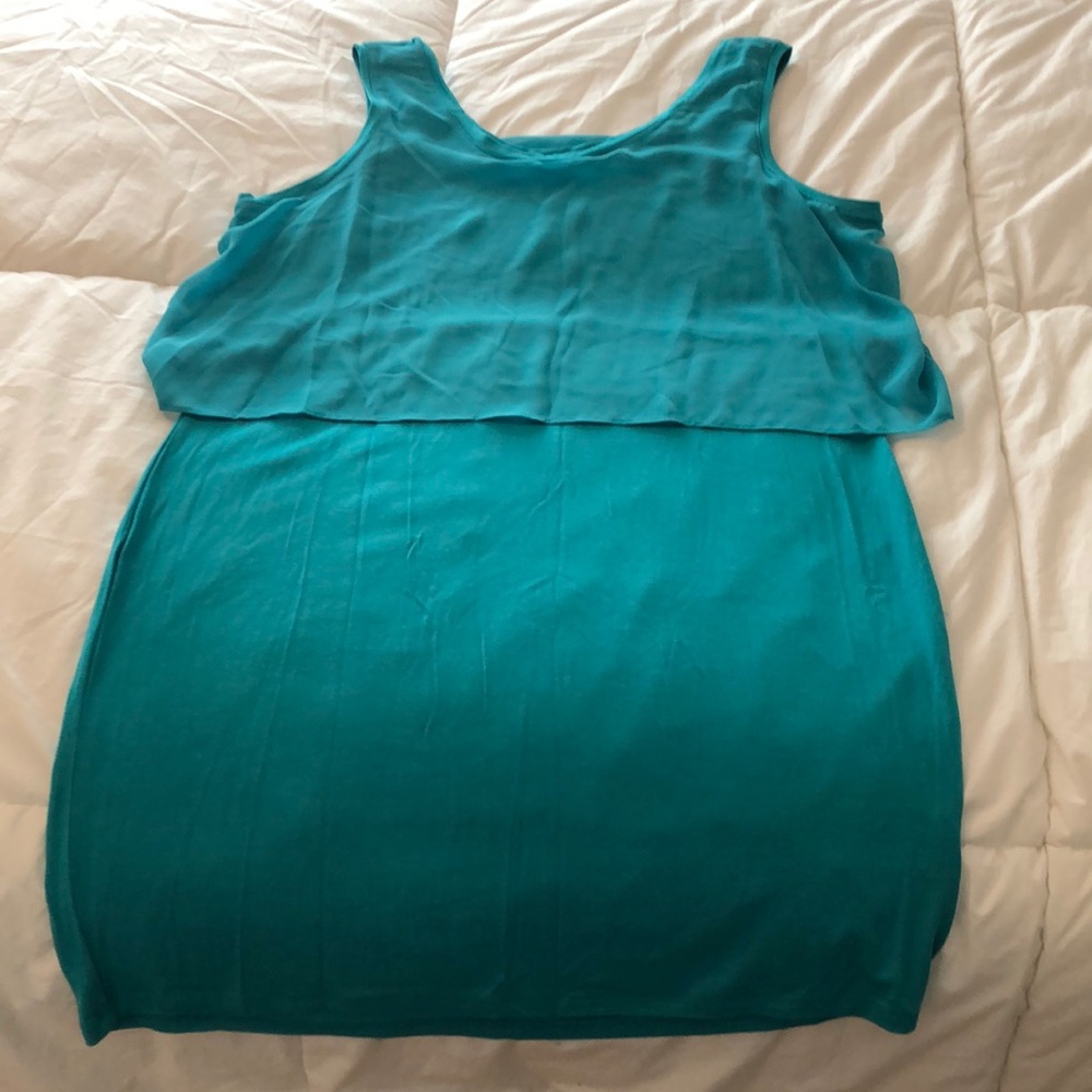One piece dress with overlay